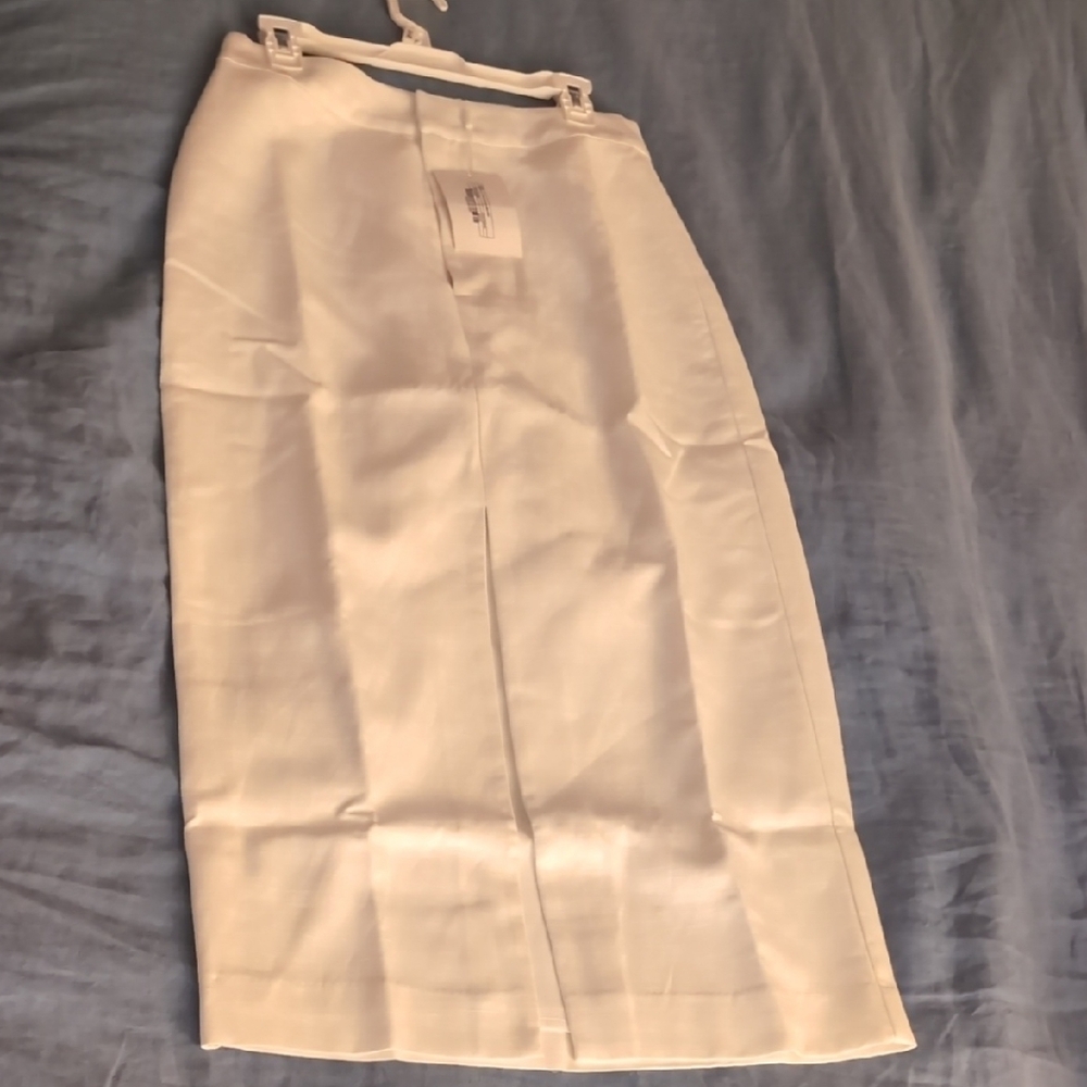 Anthropologie White Pencil Skirt